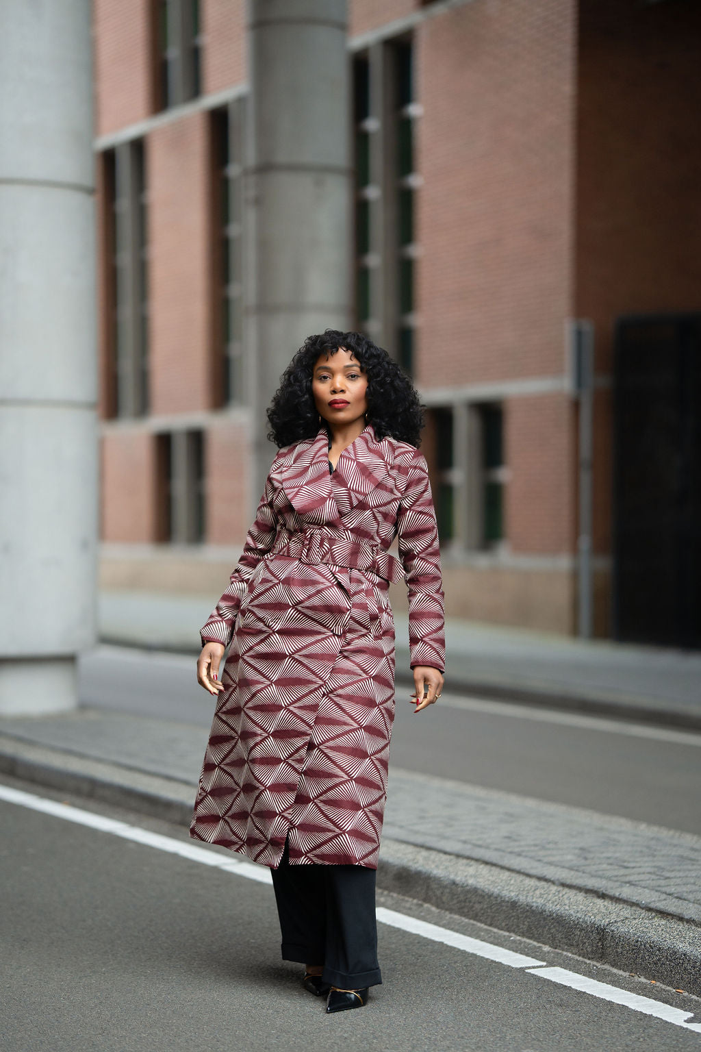 ZOLA BURGUNDY DUSTER JACKET