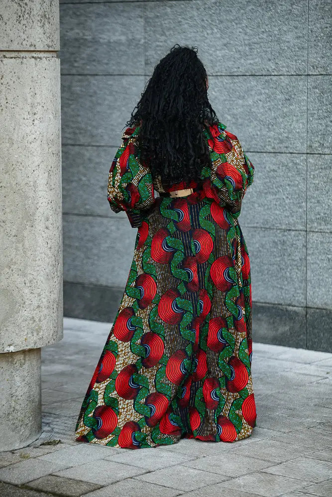 ANAN GREEN AND RED DRESS