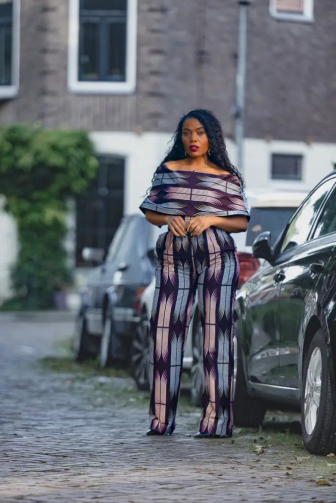 MAKEDA PLUM JUMPSUIT