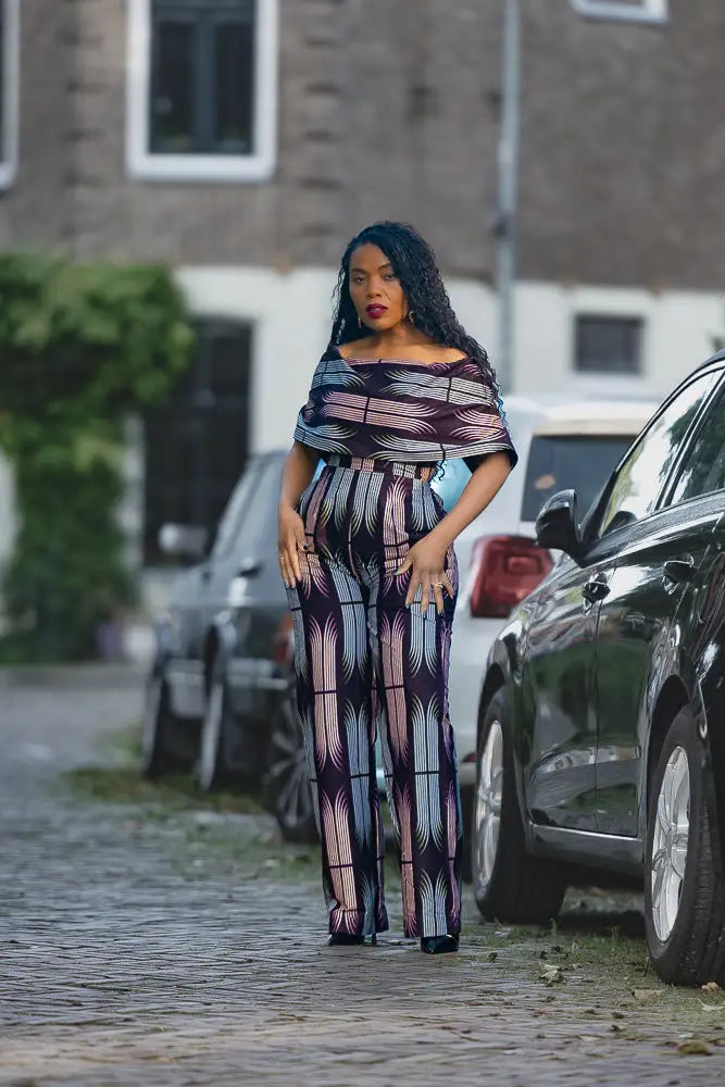 MAKEDA PLUM JUMPSUIT