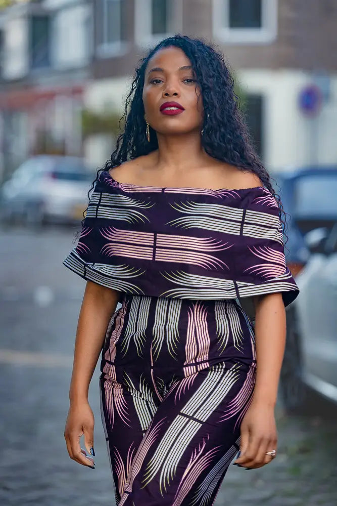 MAKEDA PLUM JUMPSUIT