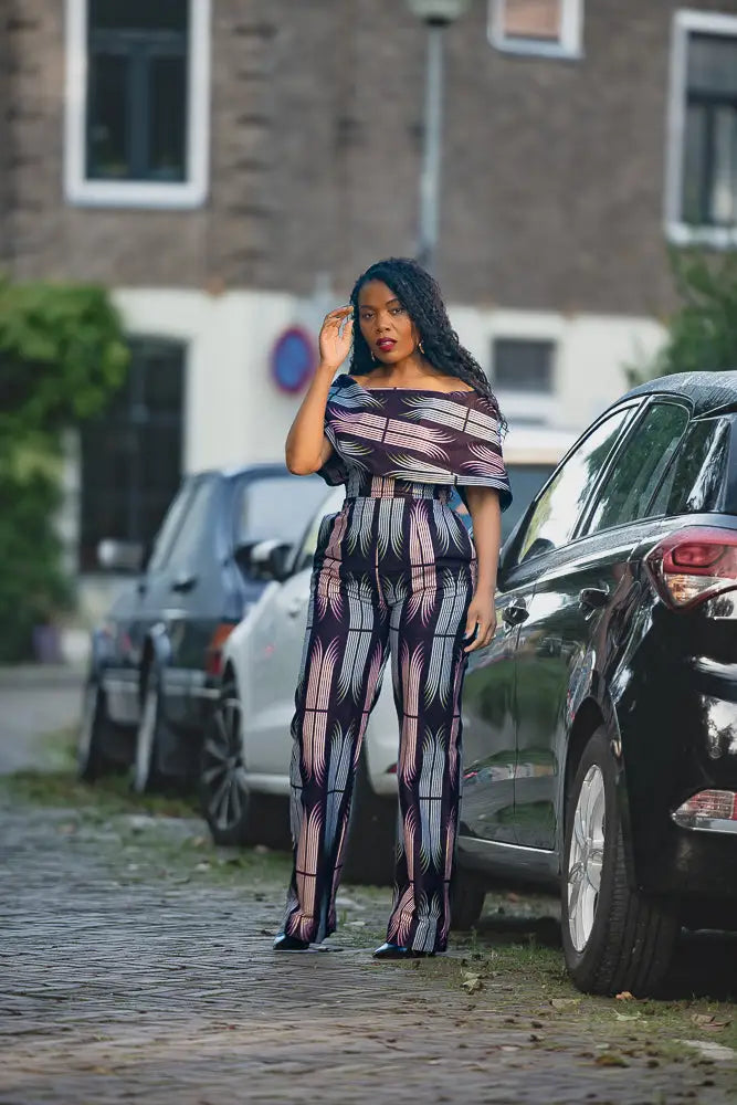 MAKEDA PLUM JUMPSUIT