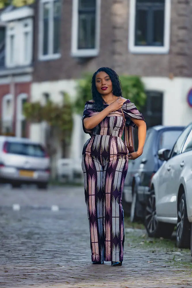 MAKEDA PLUM JUMPSUIT