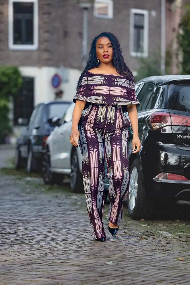 MAKEDA PLUM JUMPSUIT