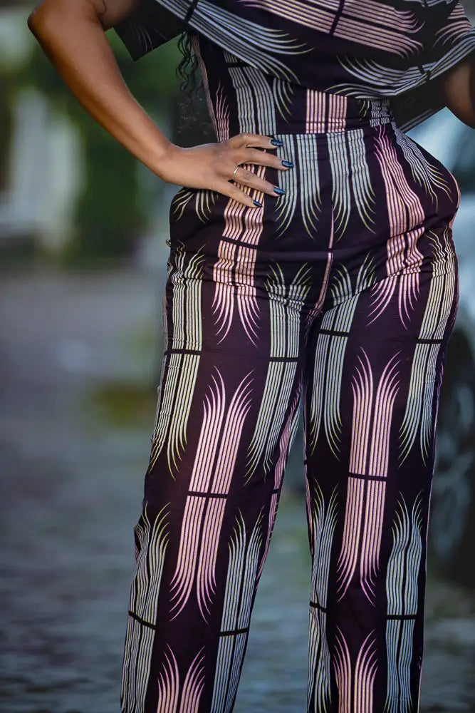 MAKEDA PLUM JUMPSUIT