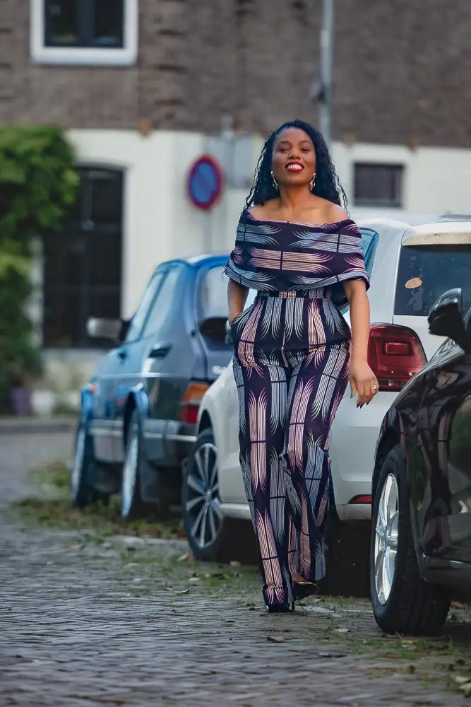 MAKEDA PLUM JUMPSUIT