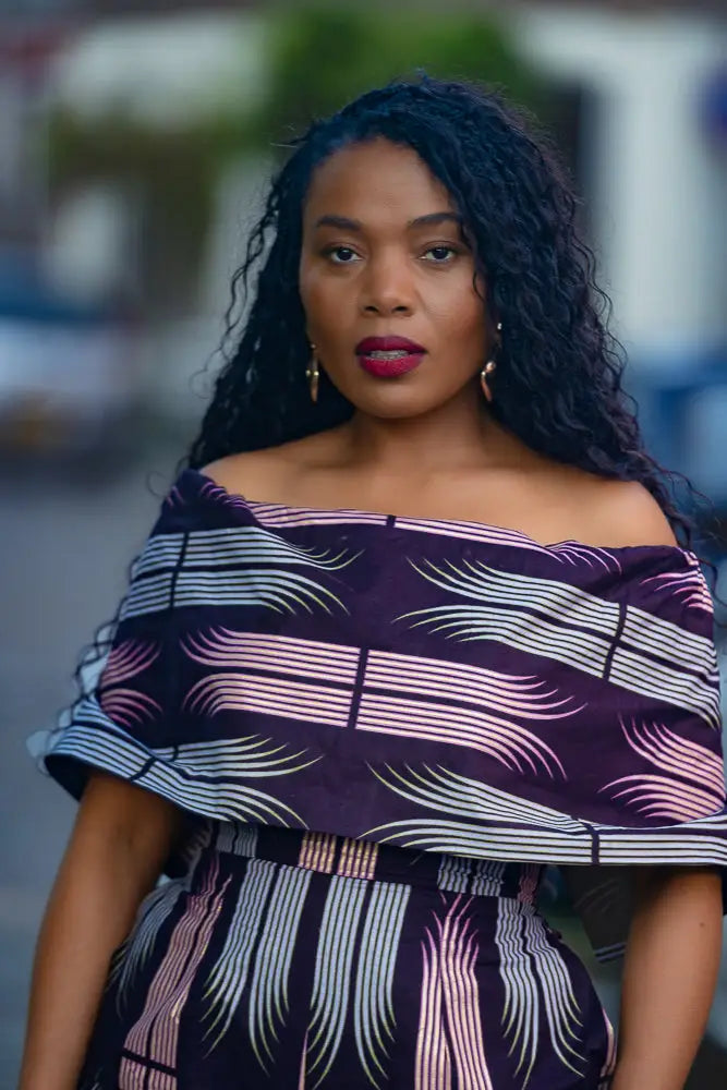 MAKEDA PLUM JUMPSUIT