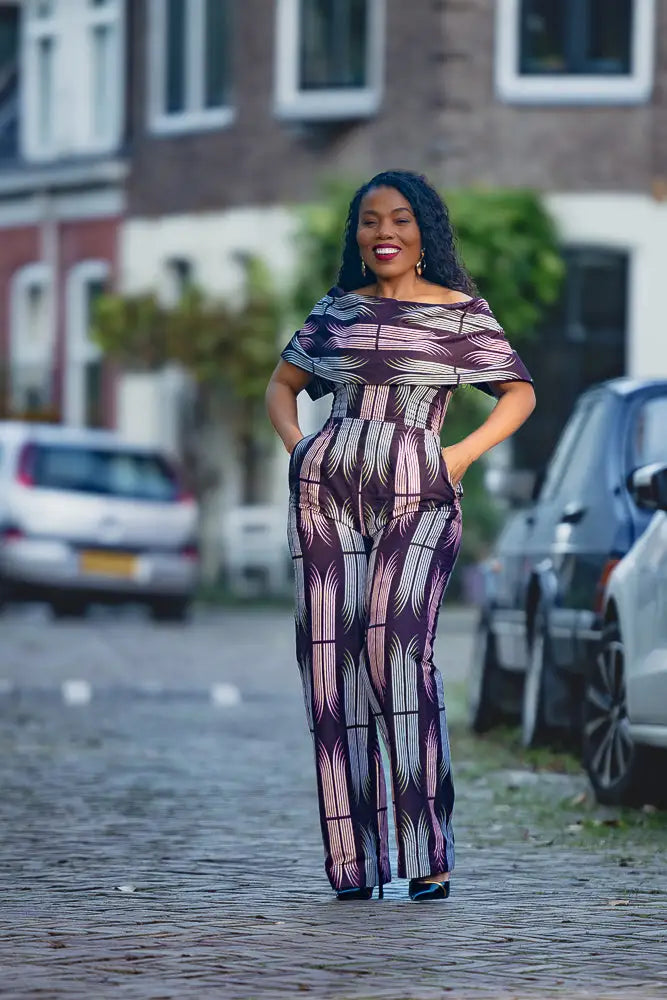 MAKEDA PLUM JUMPSUIT