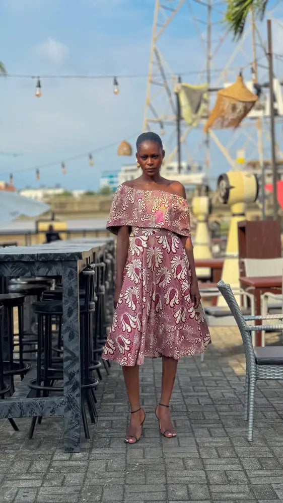 OYIN BURGUNDY MIDI DRESS