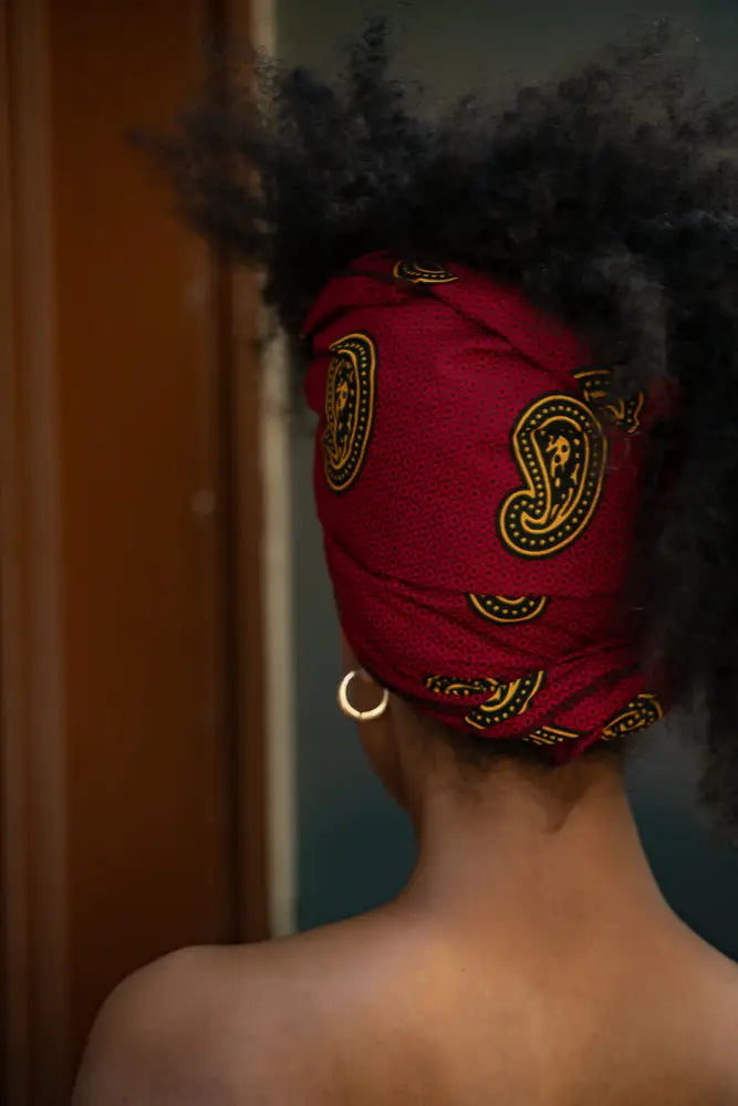 OYIN RED  AND YELLOW HEADWRAP