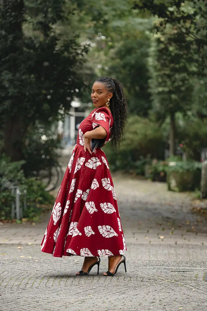 SERENA RED MIDAXI DRESS