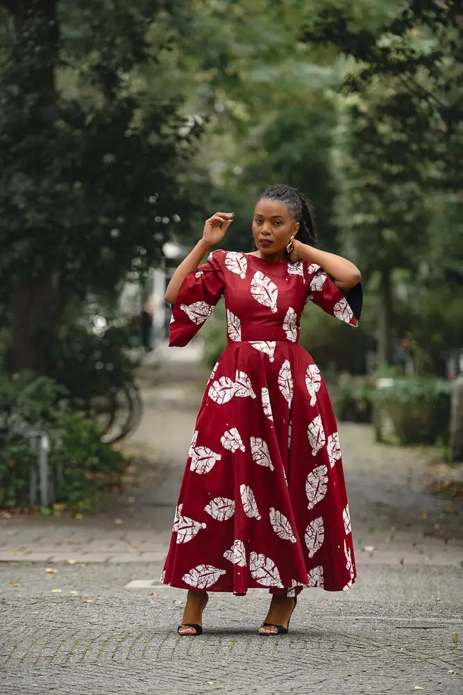 SERENA RED MIDAXI DRESS