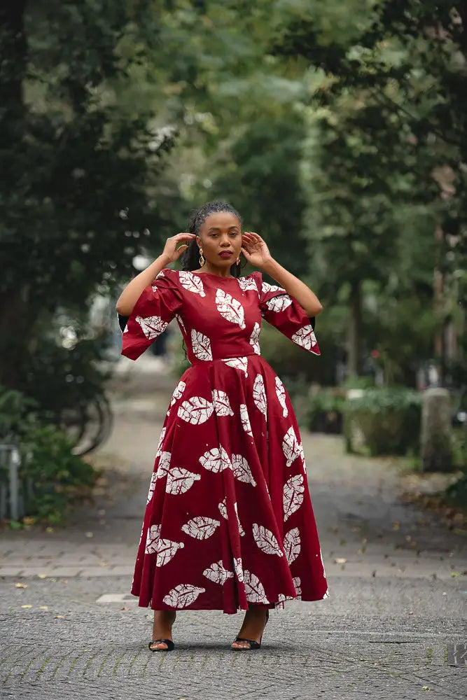 SERENA RED MIDAXI DRESS