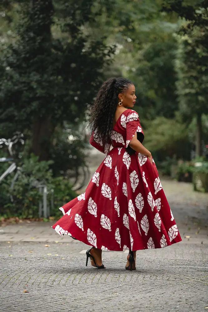 SERENA RED MIDAXI DRESS