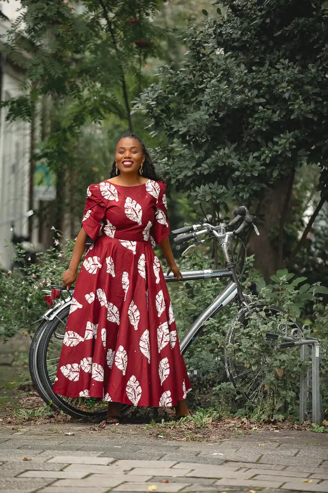 SERENA RED MIDAXI DRESS