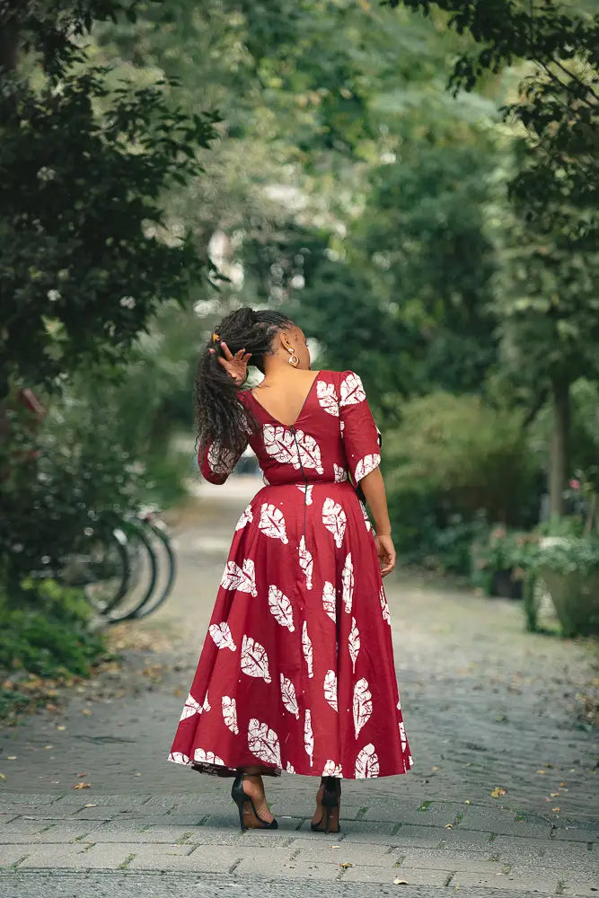 SERENA RED MIDAXI DRESS