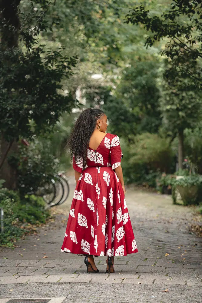 SERENA RED MIDAXI DRESS