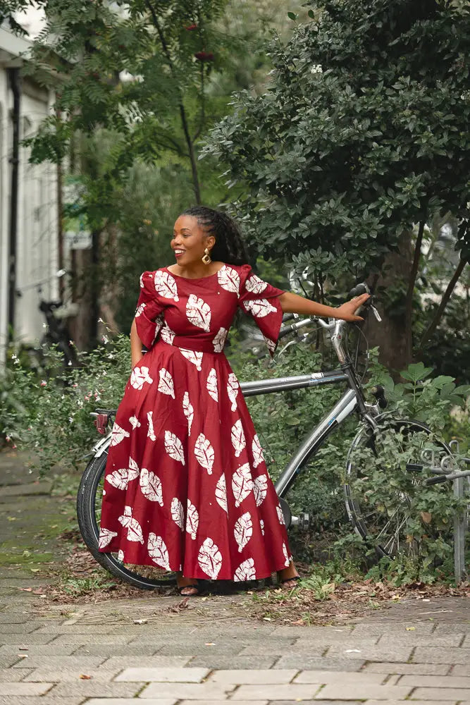 SERENA RED MIDAXI DRESS