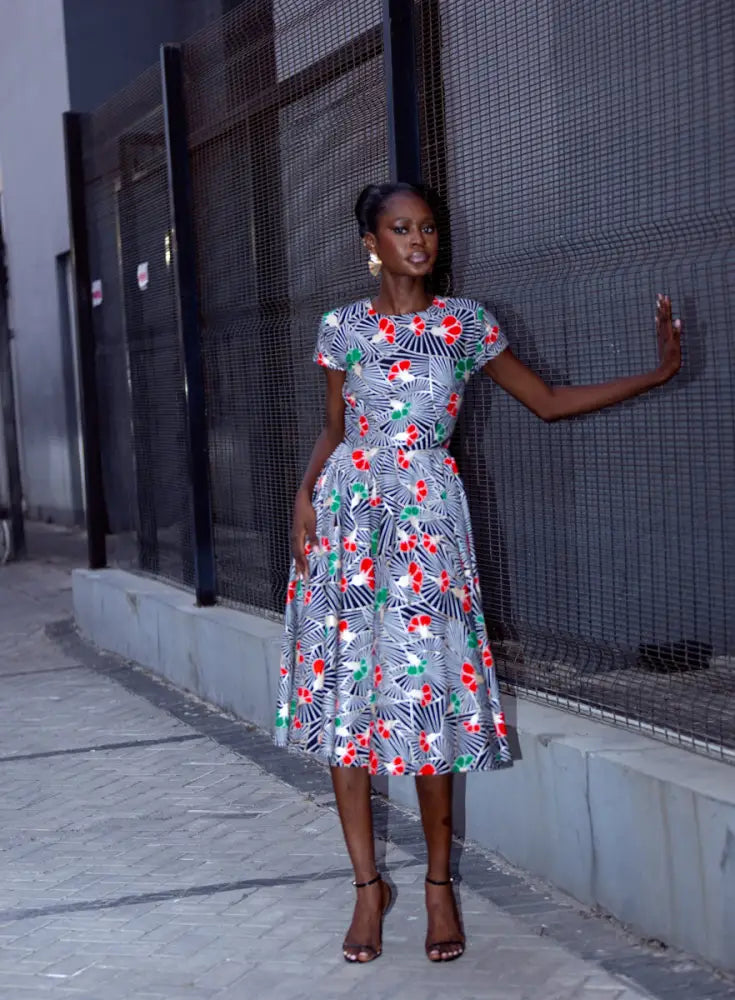 TENDAI GREEN AND RED DRESS