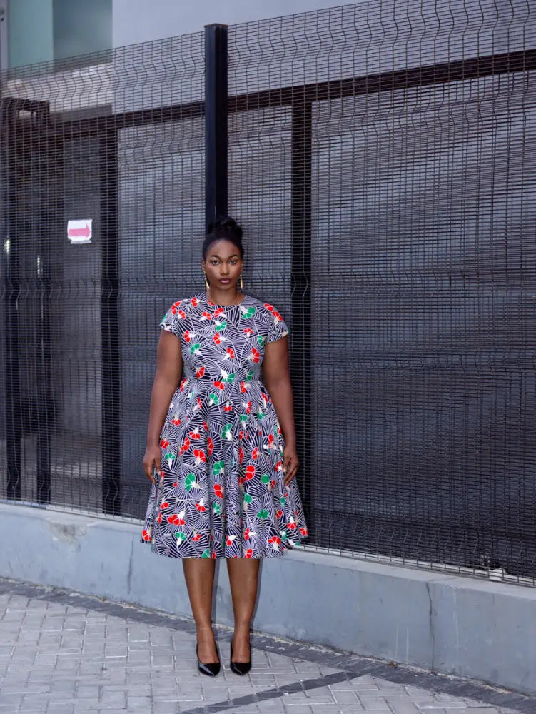 TENDAI GREEN AND RED DRESS